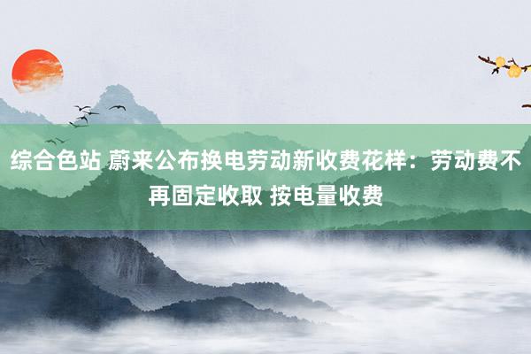 综合色站 蔚来公布换电劳动新收费花样：劳动费不再固定收取 按电量收费