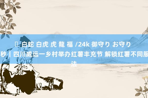 ✨白蛇 白虎 虎 龍 福 /24k 御守り お守り 30秒｜四川威远一乡村举办红薯丰充节 解锁红薯不同服法