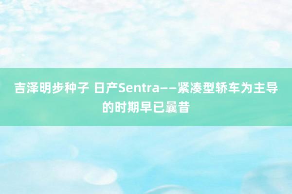 吉泽明步种子 日产Sentra——紧凑型轿车为主导的时期早已曩昔