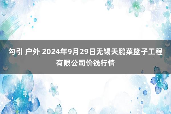 勾引 户外 2024年9月29日无锡天鹏菜篮子工程有限公司价钱行情