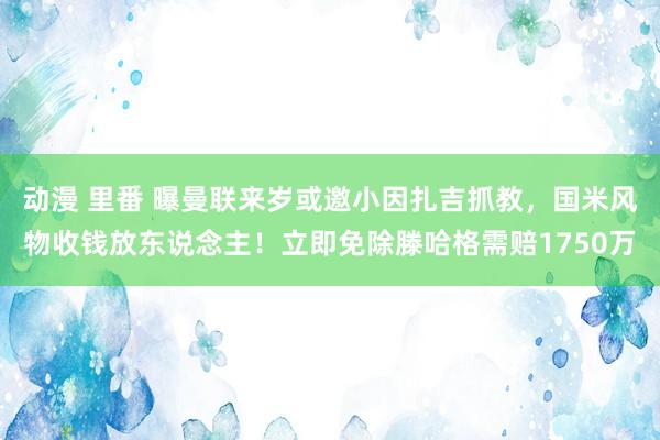 动漫 里番 曝曼联来岁或邀小因扎吉抓教，国米风物收钱放东说念主！立即免除滕哈格需赔1750万