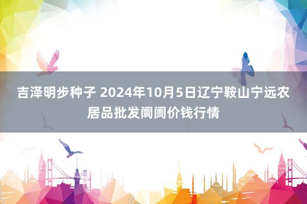 吉泽明步种子 2024年10月5日辽宁鞍山宁远农居品批发阛阓价钱行情