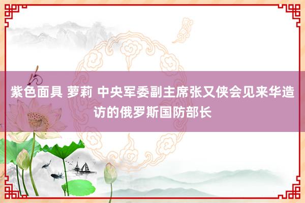 紫色面具 萝莉 中央军委副主席张又侠会见来华造访的俄罗斯国防部长