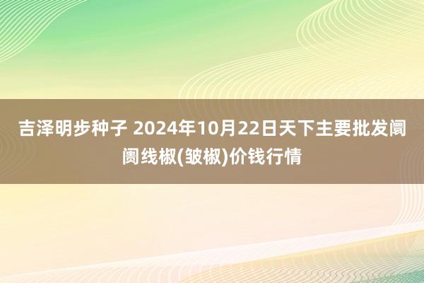 吉泽明步种子 2024年10月22日天下主要批发阛阓线椒(皱椒)价钱行情