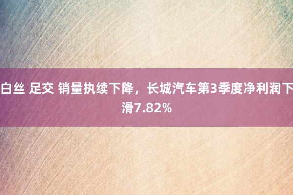 白丝 足交 销量执续下降，长城汽车第3季度净利润下滑7.82%