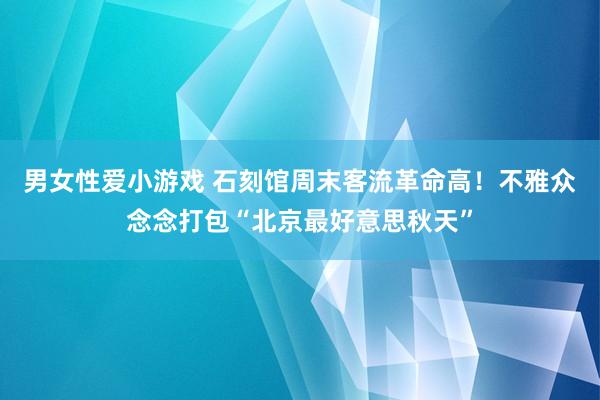 男女性爱小游戏 石刻馆周末客流革命高！不雅众念念打包“北京最好意思秋天”