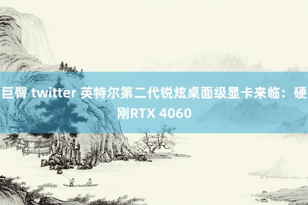 巨臀 twitter 英特尔第二代锐炫桌面级显卡来临：硬刚RTX 4060