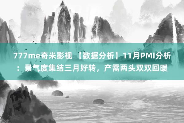 777me奇米影视 【数据分析】11月PMI分析：景气度集结三月好转，产需两头双双回暖