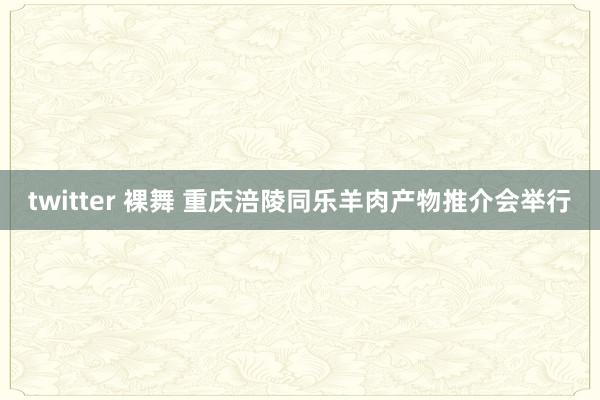 twitter 裸舞 重庆涪陵同乐羊肉产物推介会举行